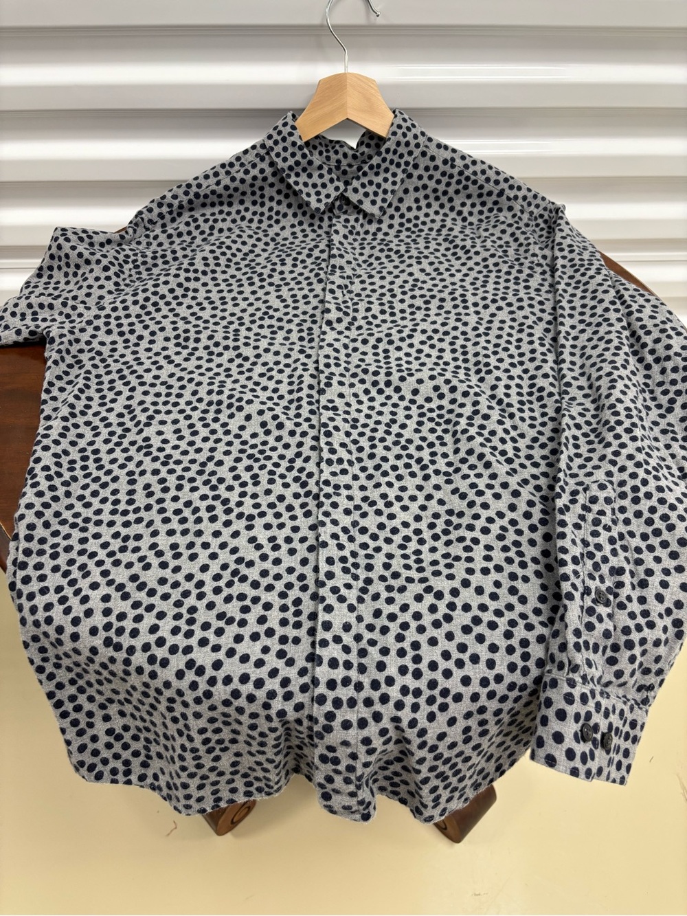 Grey & Black Polka Dot Shirt